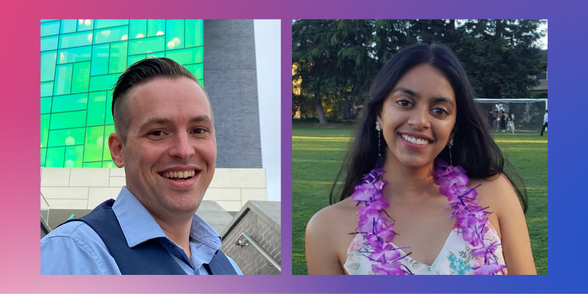 AJ Rudd (left) and Aishwarya Tare (right)