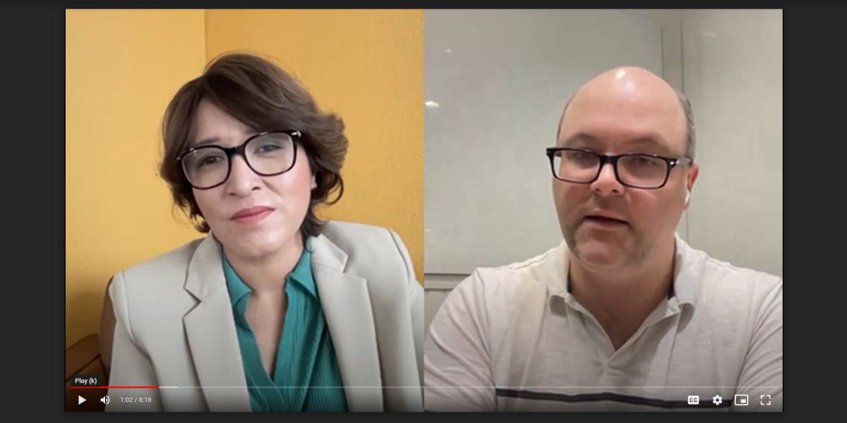 Screenshot of Dr. Cody Buntain and Voice of America interviewer